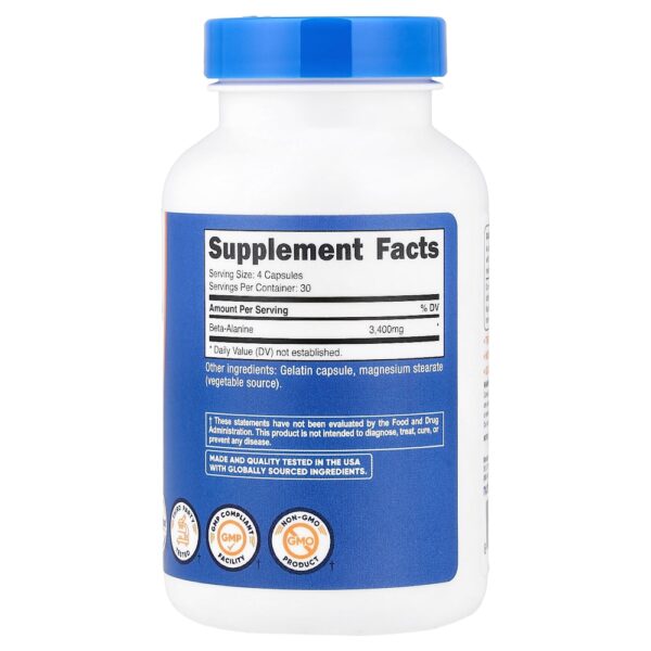 Nutricost - Beta-Alanina 120 Cápsulas (850 mg por Cápsula)