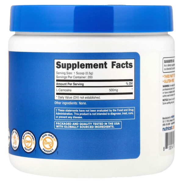 Nutricost - L-carnosina Sem Sabor 100 g
