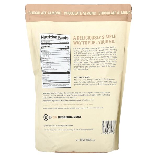Rise Bar - Proteína Whey em Pó Chocolate e Amêndoa 1,1 kg