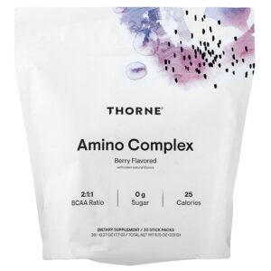 3-26.jpg Thorne - Complexo de Aminoácidos Frutos Silvestres 30 Embalagens 8 g Cada