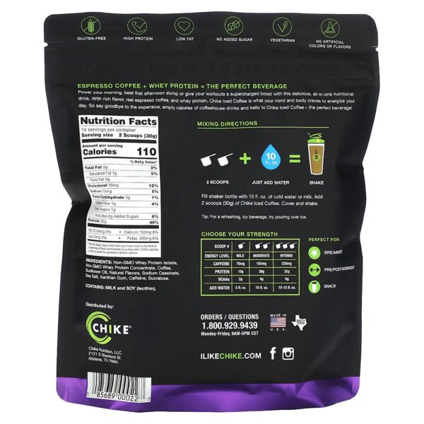 Chike Nutrition - Café Gelado com Alto Teor de Proteína Caramelo 420 g
