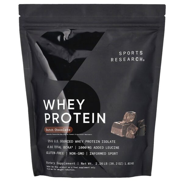 Sports Research - Whey Protein Chocolate Holandês 1,03 kg