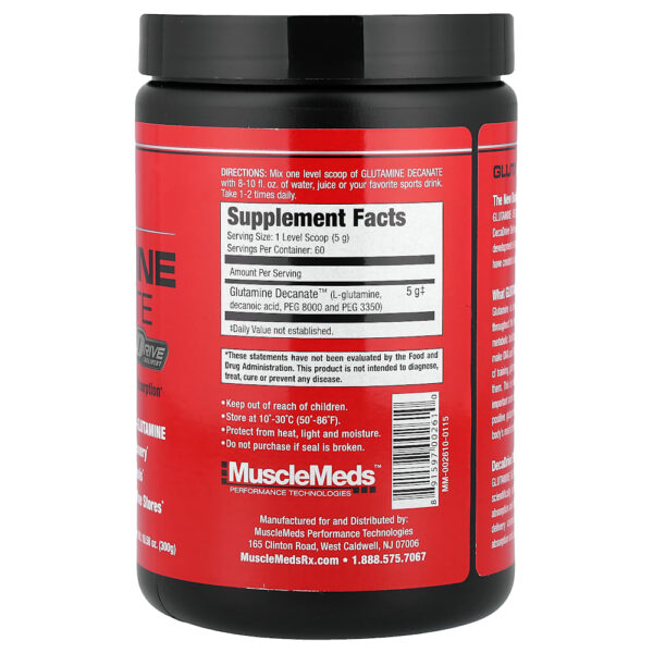 30-119.jpg MuscleMeds - Decanato de Glutamina Sem Sabor 300 g