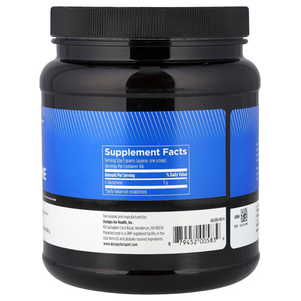 30-123.jpg Designs For Health - Designs For Sport L-Glutamina 500 g (499 g)