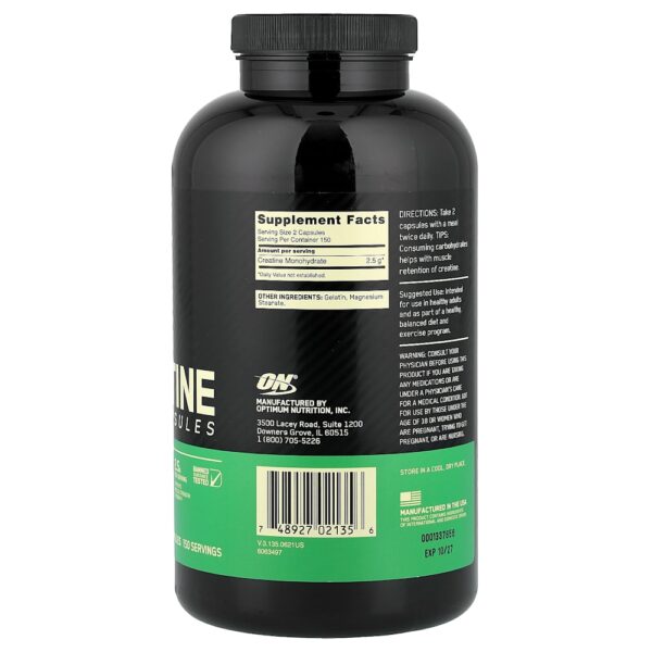 Optimum Nutrition - Creatina Micronizada 300 Cápsulas