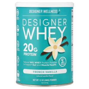 Designer Wellness - Designer Whey 100% Whey Protein Natural em Pó Baunilha Francesa 340 g