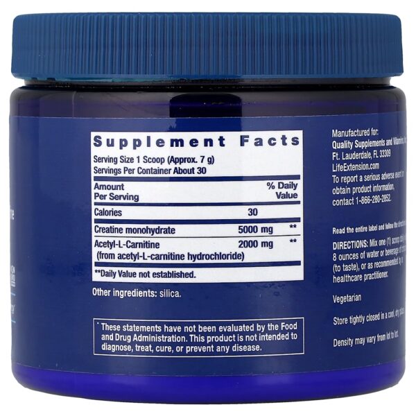 Life Extension - Creatina e Acetilcarnitina Energy Plus 231 g