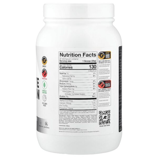 Raw Nutrition - Grass Fed Whey Protein Isolado de Gado Criado no Pasto Cookies e Creme 875 g