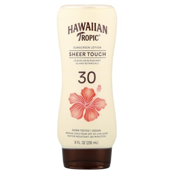 30-45.jpg Hawaiian Tropic - Sheer Touch loção de proteção solar ultra radiância FPS 30 236 ml