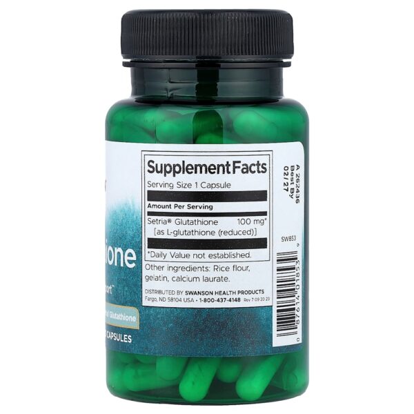 Swanson Vitamins - L-Glutationa 100 mg 100 Cápsulas
