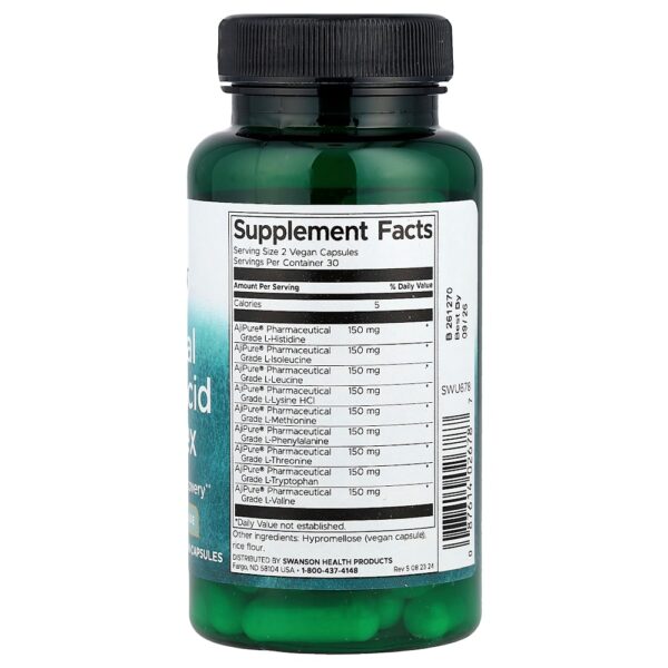 30-67.jpg Swanson Vitamins - Complexo de Aminoácidos Essenciais 60 Cápsulas Veganas