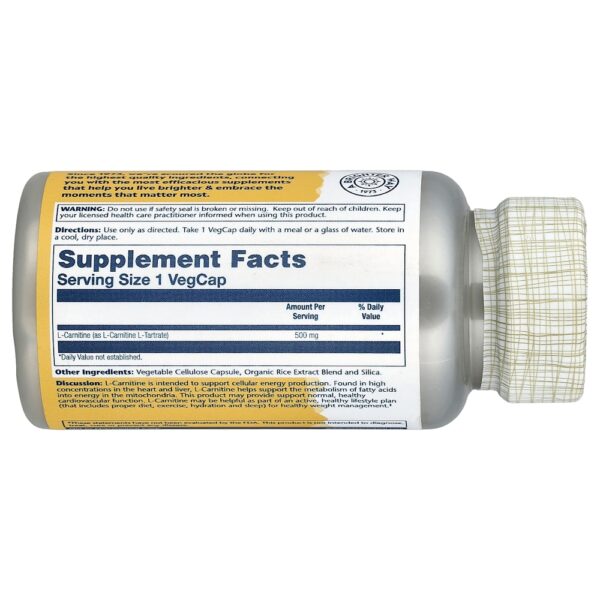 Solaray - L-Carnitina 500 mg 60 Vegcaps
