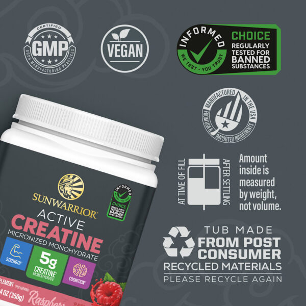 Sunwarrior - Creatina Mono-hidratada Ativa Framboesa 350 g