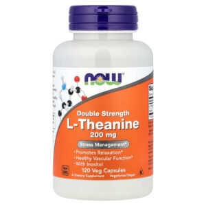 NOW Foods - L-Theanine 200 mg 120 Cápsulas Vegetais