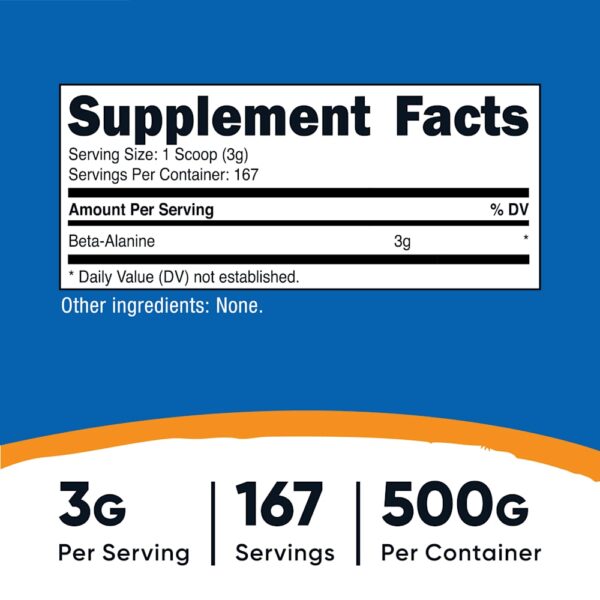 Nutricost - Beta-Alanina Sem Sabor 500 g