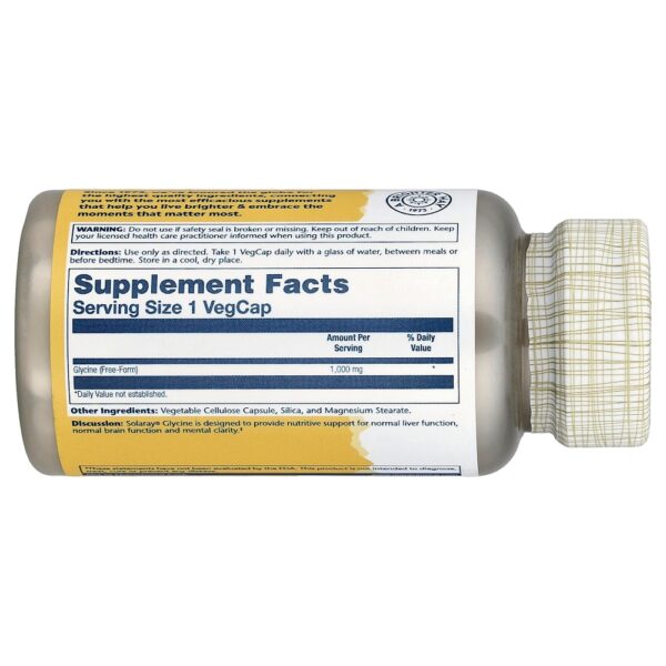Solaray - Glicina 1.000 mg 60 VegCaps