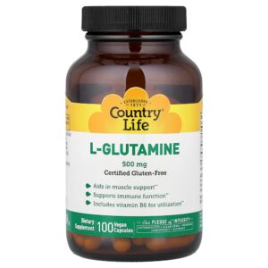 Country Life - L-glutamina 100 Cápsulas Veganas