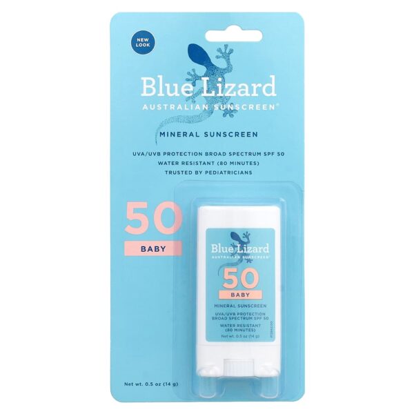 Blue Lizard Australian Sunscreen - Baby Mineral Sunscreen Stick SPF 50 14 g
