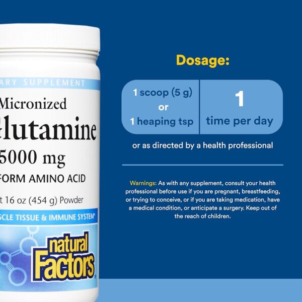 Natural Factors - L-Glutamina Micronizada em Pó 454 g