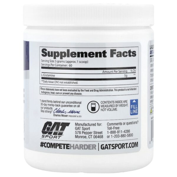 GAT - L-Glutamina Sem Sabor 300 g