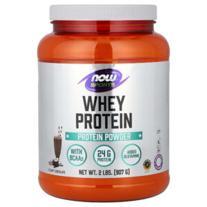 NOW Foods - Whey Protein em Pó Chocolate Cremoso 907 g