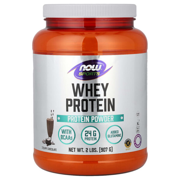 NOW Foods - Whey Protein em Pó Chocolate Cremoso 907 g