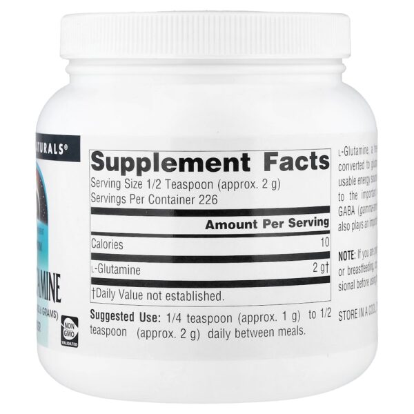 Source Naturals - L-Glutamina em Pó de Forma Livre 454 g