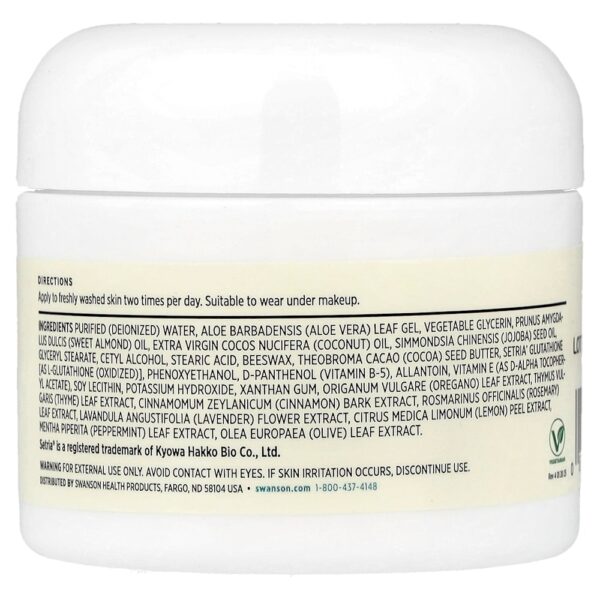 Swanson Vitamins - Creme de L-Glutationa com Setria Glutathione 60 ml