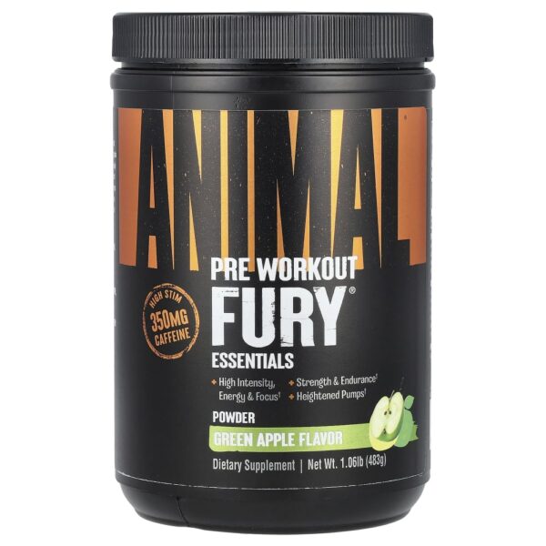 Animal - Fury Essentials Pré-treino Maçã Verde 483 g (481 g)