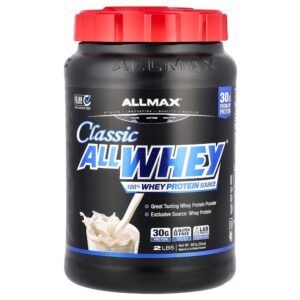 37-3.jpg ALLMAX - CLASSIC ALLWHEY 100% Fonte de Whey Protein Baunilha 907 g