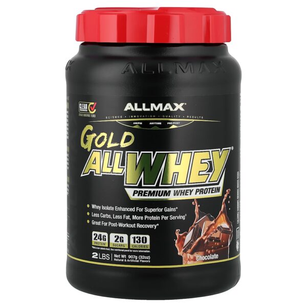 37-5.jpg ALLMAX - AllWhey Gold 100% Whey Chocolate 907 g