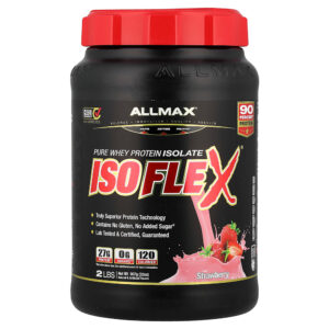ALLMAX - Isoflex Isolado de Proteína Whey Pura Morango 907 g