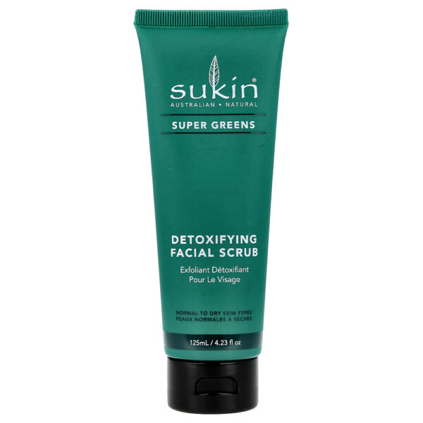 Sukin - Super Greens Esfoliante Facial Desintoxicante Pele Normal a Seca 125 ml