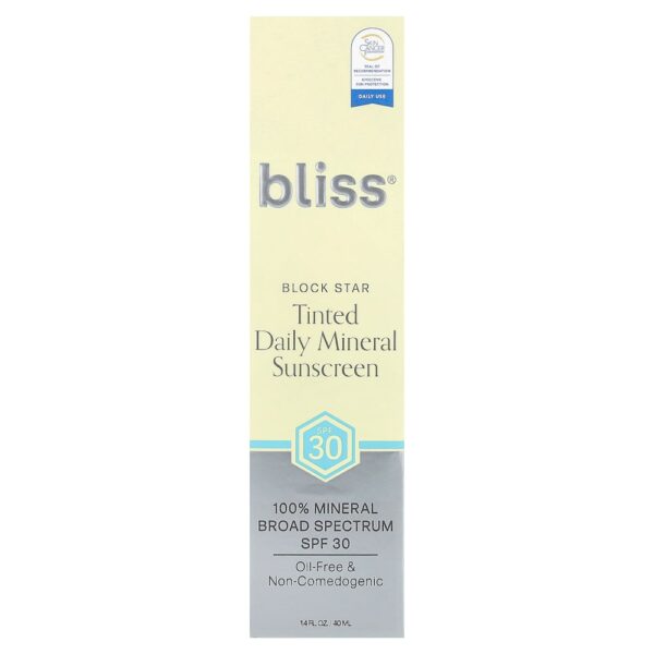 Bliss - Block Star Protetor Solar Mineral Diário com Cor FPS 30 40 ml