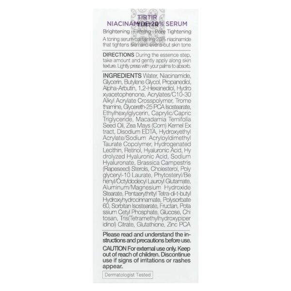 TIRTIR - Sérum de Nicotinamida a 20% 30 ml