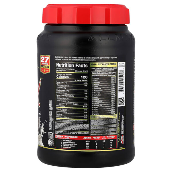 ALLMAX - ISOFLEX Isolado de Proteína Whey Pura Cookies e Creme 907 g
