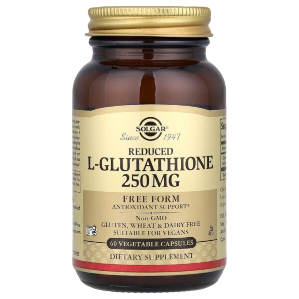 39-35.jpg Solgar - L-Glutationa Reduzida 250 mg 60 Cápsulas Vegetais