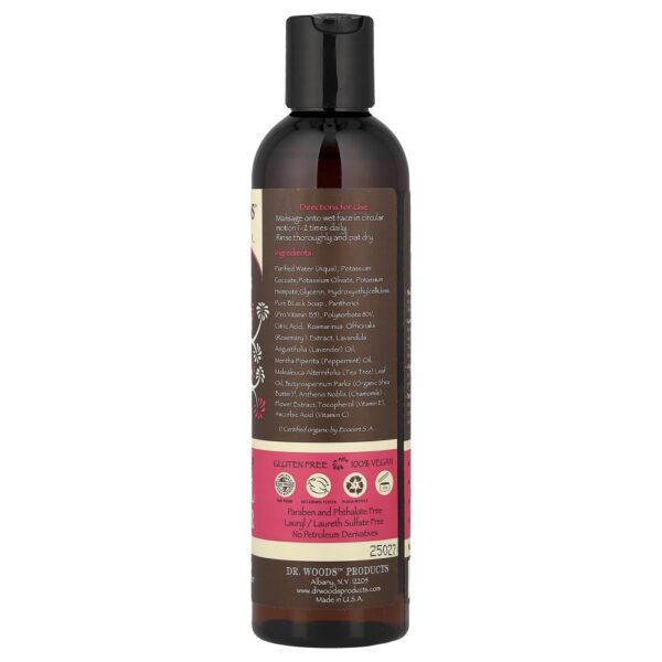 Dr. Woods - Sabonete de Limpeza Facial Preto Para Todos os Tipos de Pele 235 ml