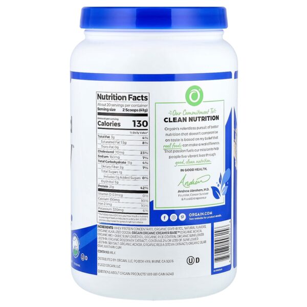 Orgain - Grass-Fed Whey de Gado Criado no Pasto Calda de Chocolate Cremoso 828 g