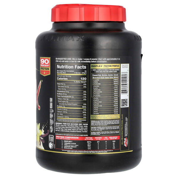 ALLMAX - ISOFLEX Whey Protein Isolado Baunilha 2,27 kg