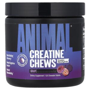 Animal - Creatina Mastigáveis Uva 120 Comprimidos Mastigáveis