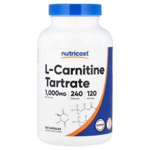 Nutricost - L-Carnitina Tartarato 240 Cápsulas (500 mg por Cápsula)