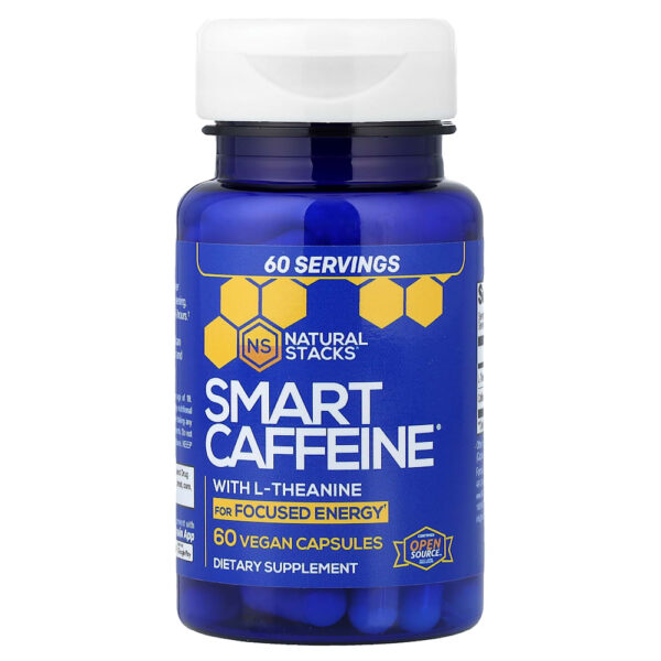 Natural Stacks - Smart Caffeine com L-Theanine 60 Cápsulas Veganas