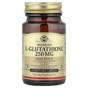 Solgar - L-Glutationa reduzida 250 mg 30 Cápsulas Vegetais
