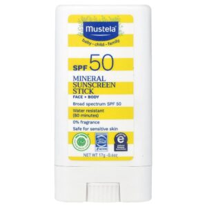 Mustela - Protetor Solar Mineral em Bastão FPS 50 17 g