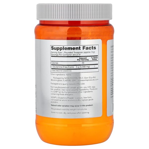 NOW Foods Sports - L-Glutamina em Pó 454 kg (454 g)