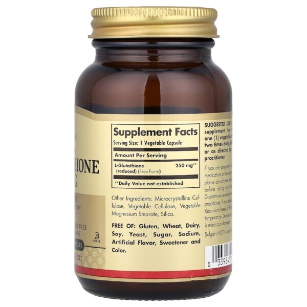 41-30.jpg Solgar - L-Glutationa Reduzida 250 mg 60 Cápsulas Vegetais