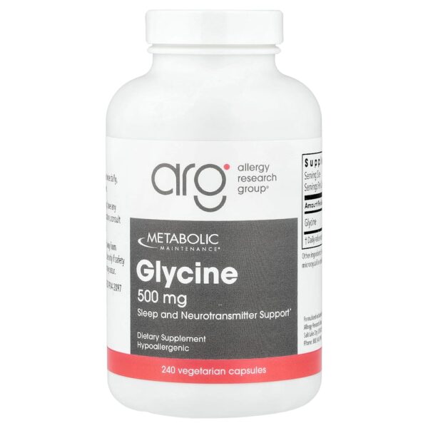 Metabolic Maintenance - Glicina 500 mg 240 Cápsulas