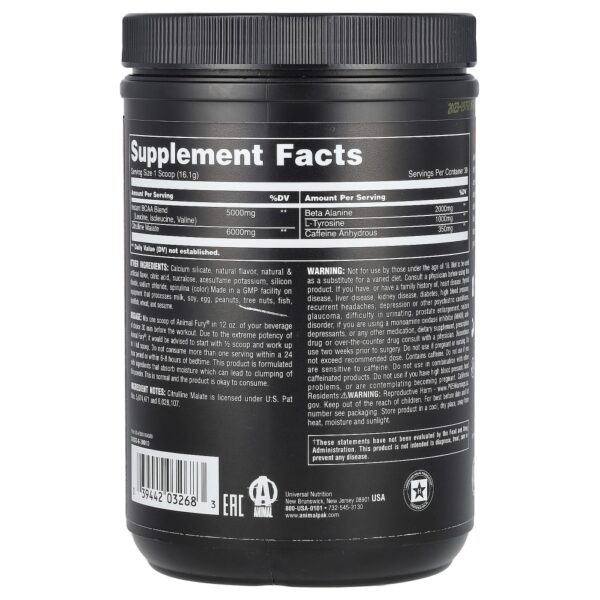 Animal - Fury Essentials Pré-treino Maçã Verde 483 g (481 g)