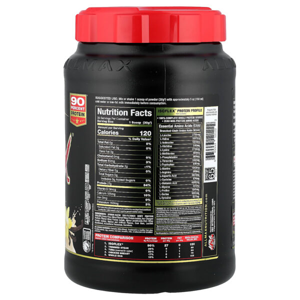 ALLMAX - ISOFLEX Isolado de Whey Protein Puro Baunilha 907 g